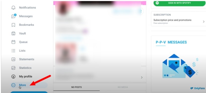Click on "More"