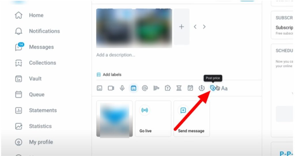 Click on the Post price icon Click on the Post price icon