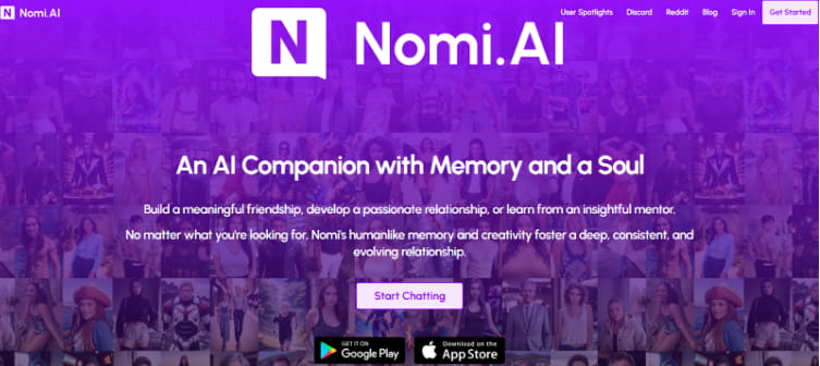 Nomi: AI Companion with a Soul Nomi: AI Companion with a Soul